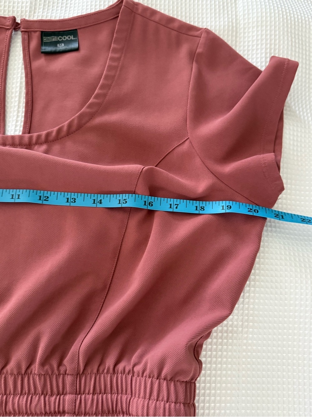 Dusty Rose Drawstring Waist Mini Dress - Picture 12 of 13